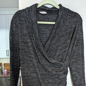Gray maternity/nursing top